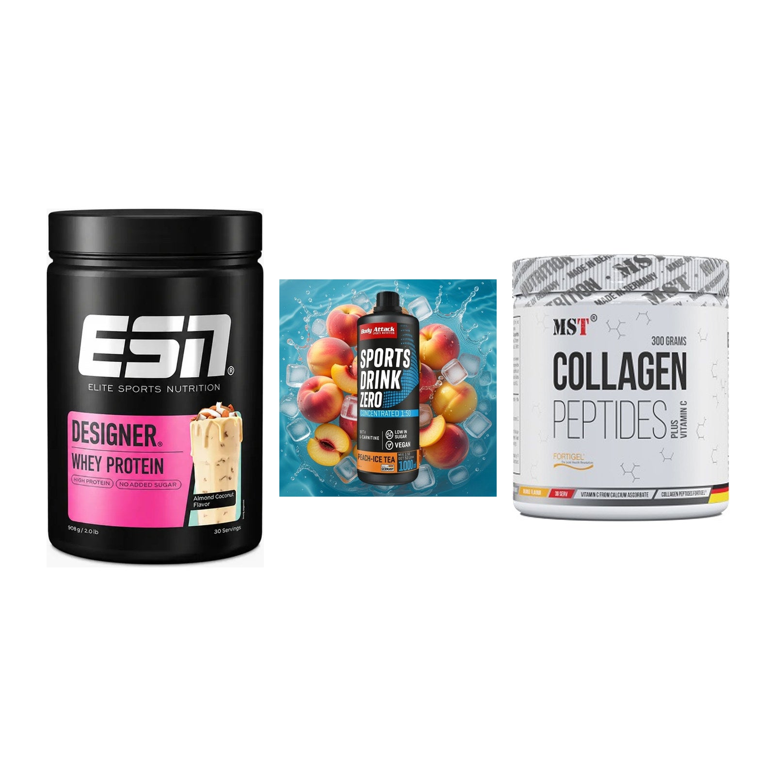 Regenerations-Set: ESN Designer + Body Attack + MST Collagen – alle enthaltenen Artikel