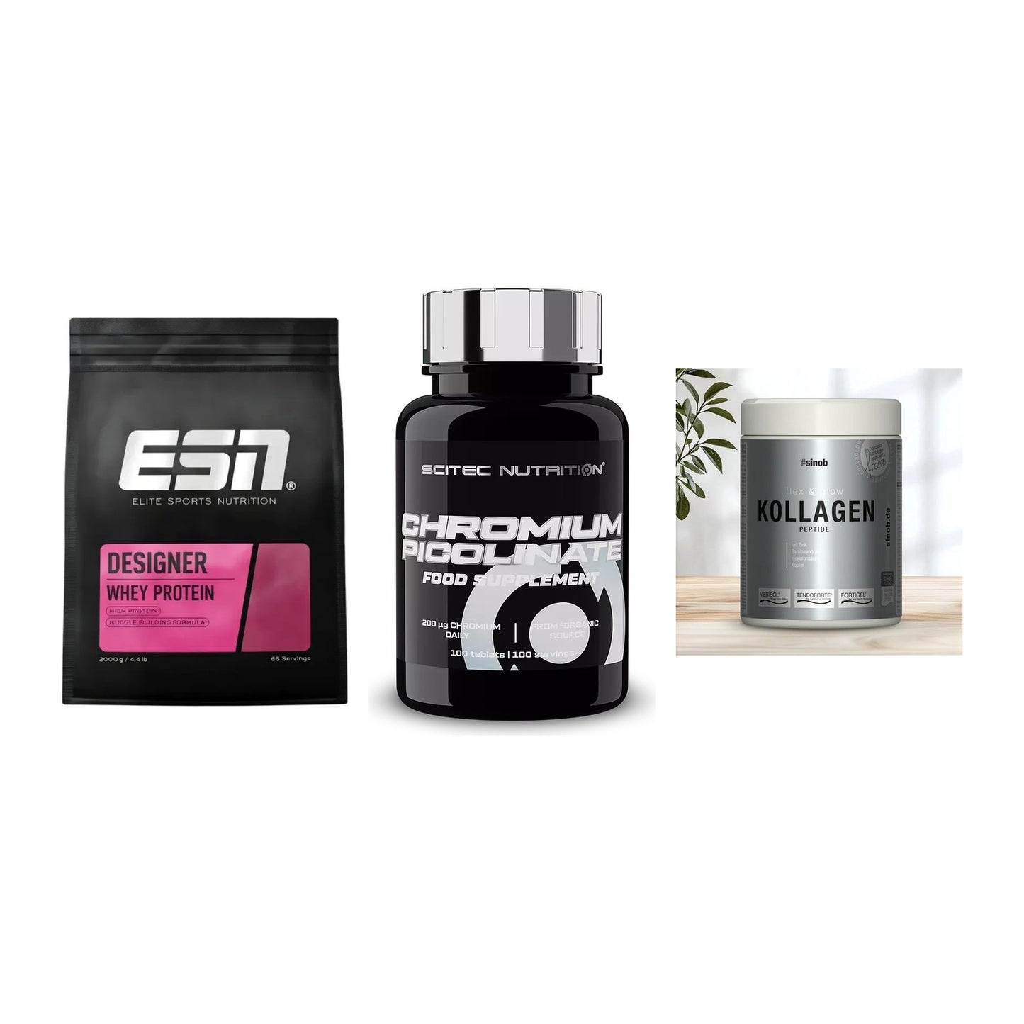 Regenerations-Set: ESN Designer + Scitec Chromium + Sinob Kollagen – alle enthaltenen Artikel
