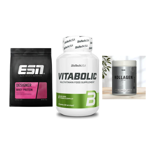 Regenerations-Set: ESN Designer + BioTech Vitabol + Sinob Kollagen – alle enthaltenen Artikel