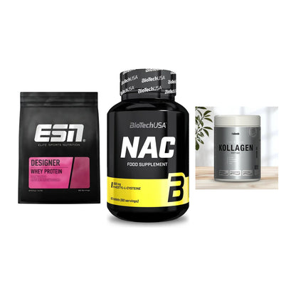 Regenerations-Set: ESN Designer + BioTech NAC + Sinob Kollagen – alle enthaltenen Artikel