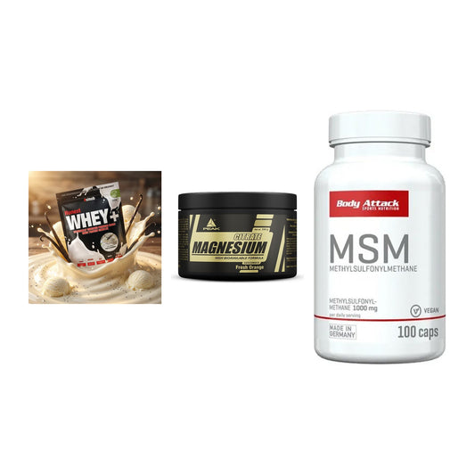 Regenerations-Set: Sinob Honest + Peak Magnesium + Body Attack MSM – alle enthaltenen Artikel