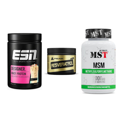 Regenerations-Set: ESN Designer + Peak Resveratro + MST MSM 2000 / – alle enthaltenen Artikel