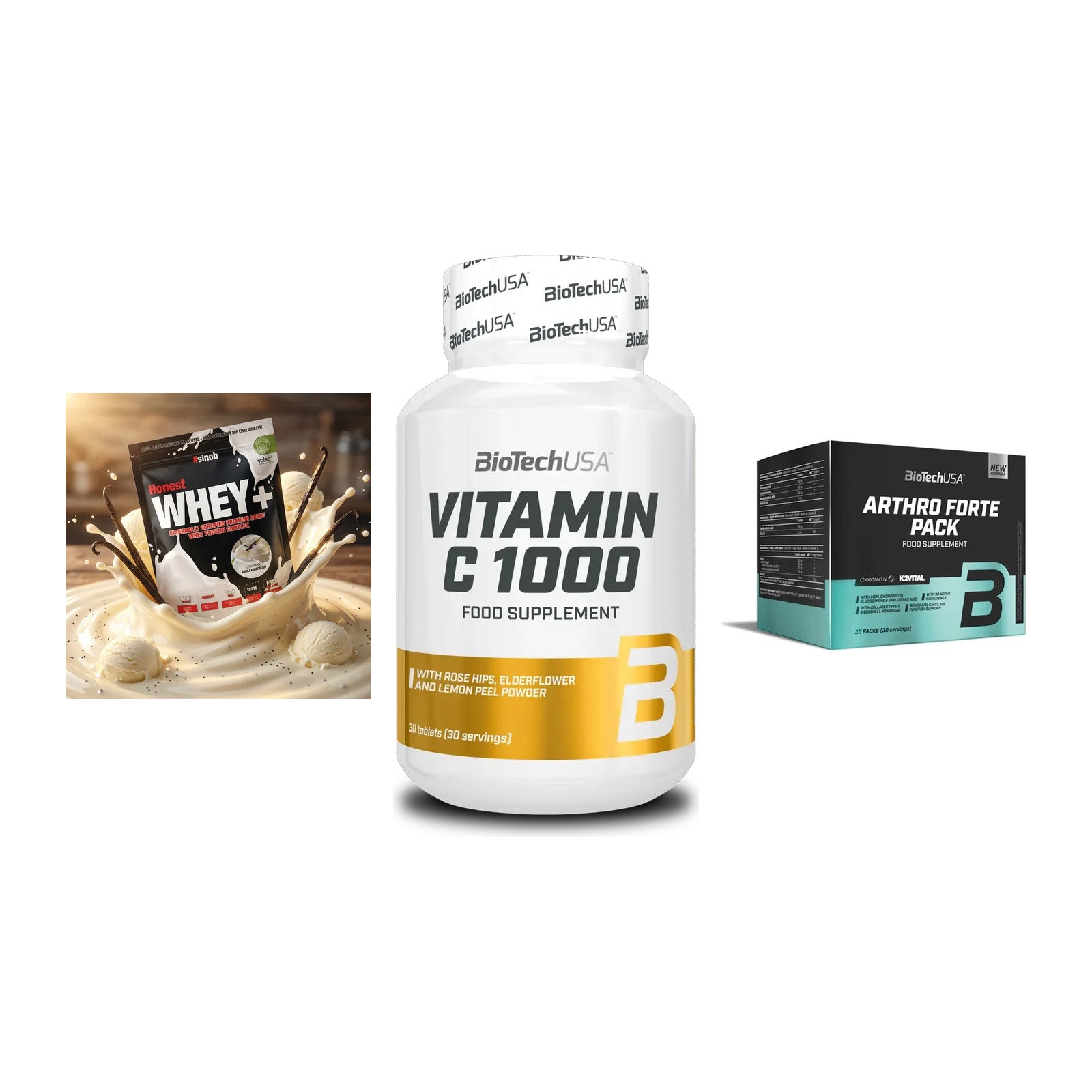 Regenerations-Set: Sinob Honest + BioTech Vitamin + BioTech Arthro – alle enthaltenen Artikel