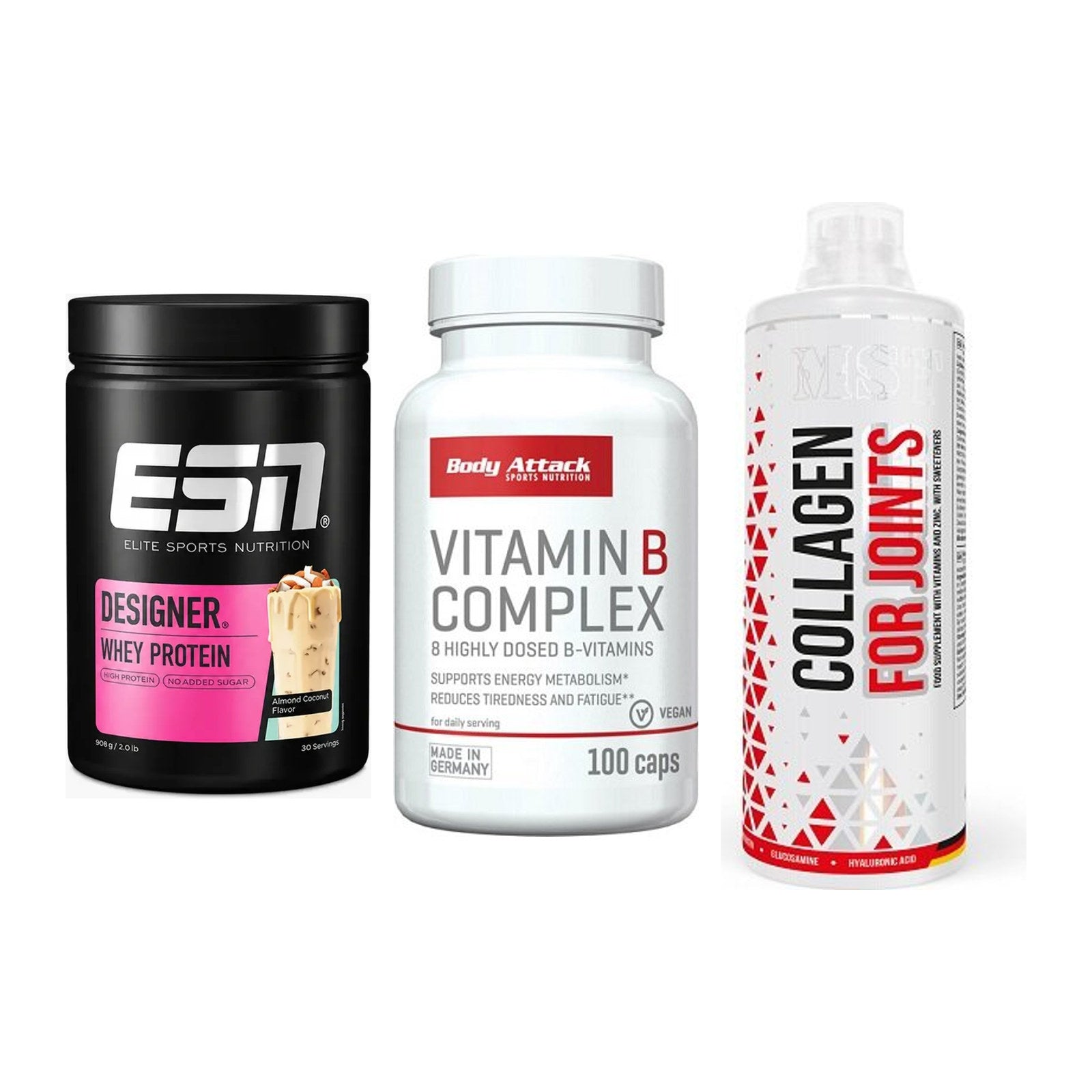 Regenerations-Set: ESN Designer + Body Attack + MST Collagen – alle enthaltenen Artikel
