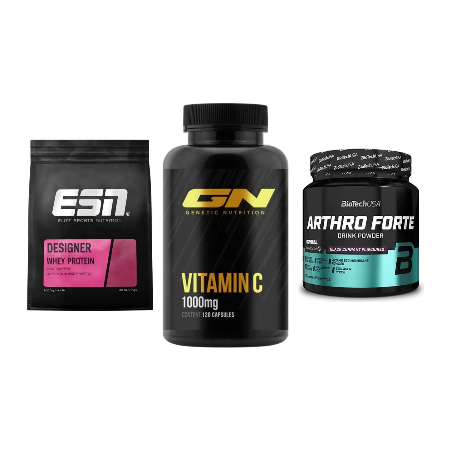 Regenerations-Set: ESN Designer + GN Vitamin C + BioTech Arthro – alle enthaltenen Artikel