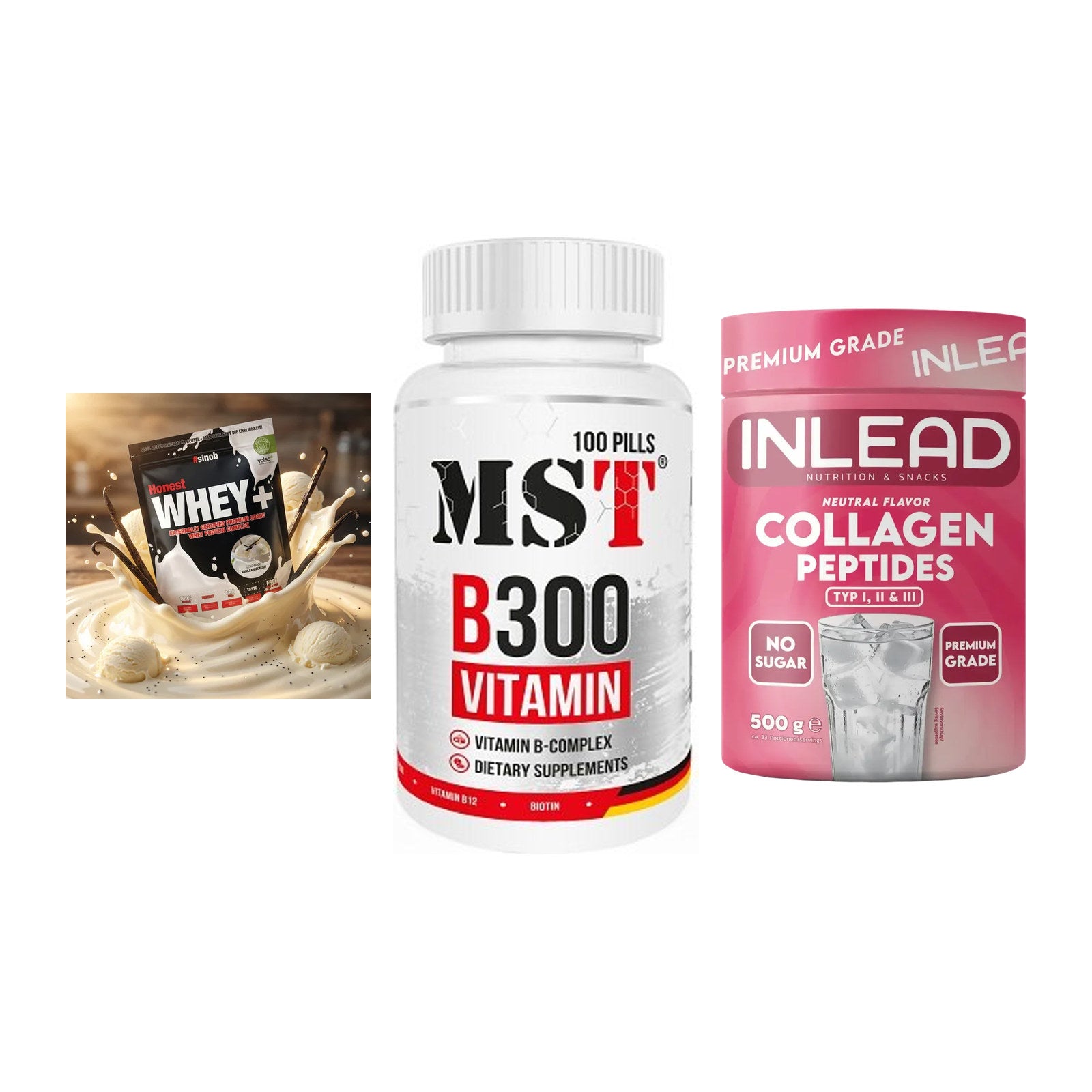 Regenerations-Set: Sinob Honest + MST B300 + INLEAD Collagen – alle enthaltenen Artikel