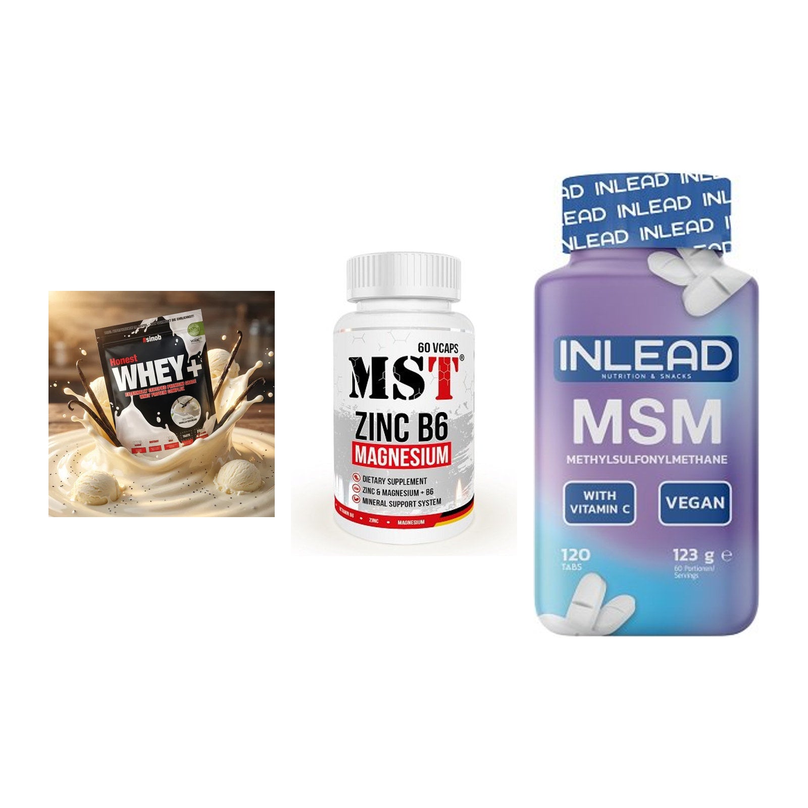 Regenerations-Set: Sinob Honest + MST Zinc + INLEAD MSM – alle enthaltenen Artikel