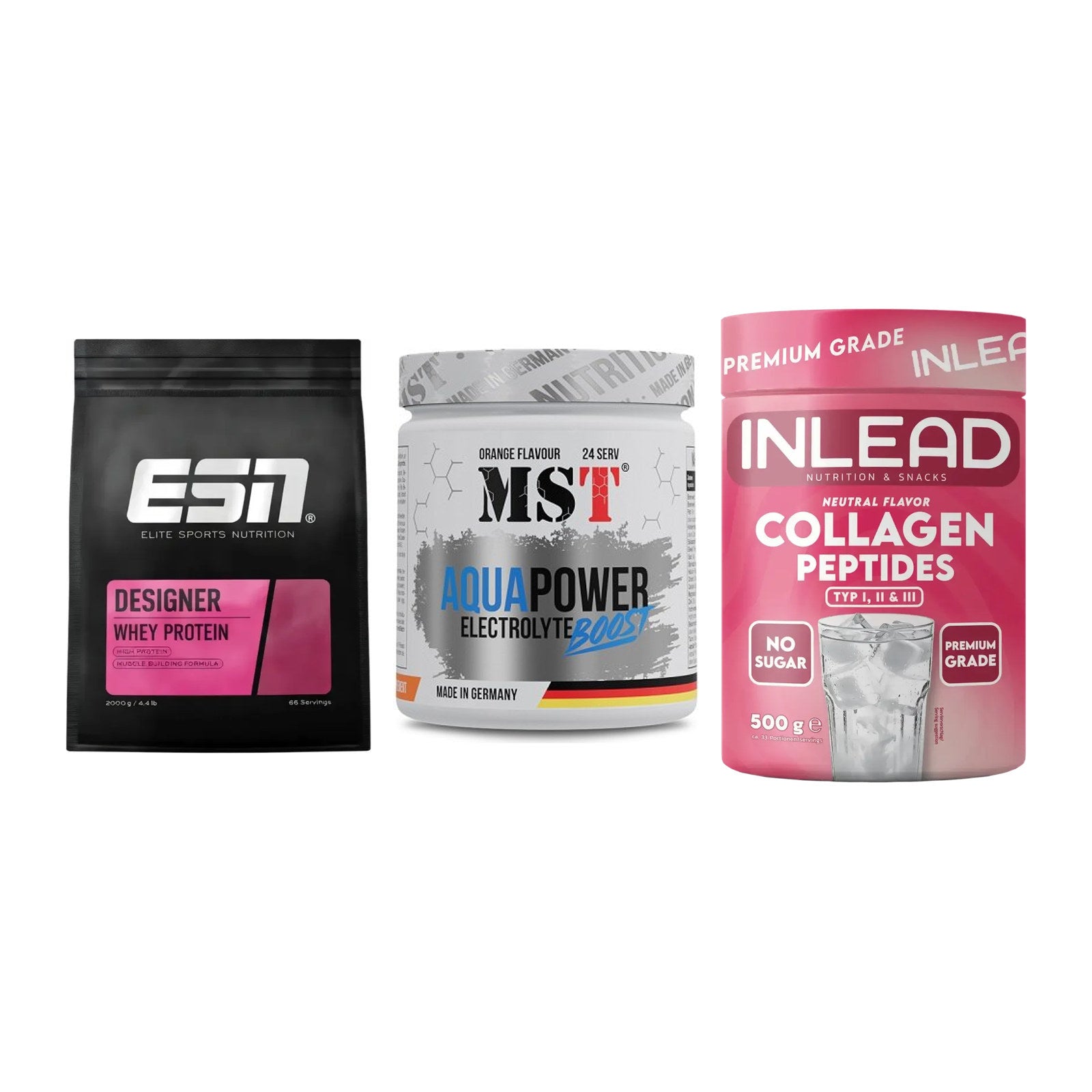 Regenerations-Set: ESN Designer + MST Aqua Power + INLEAD Collagen – alle enthaltenen Artikel