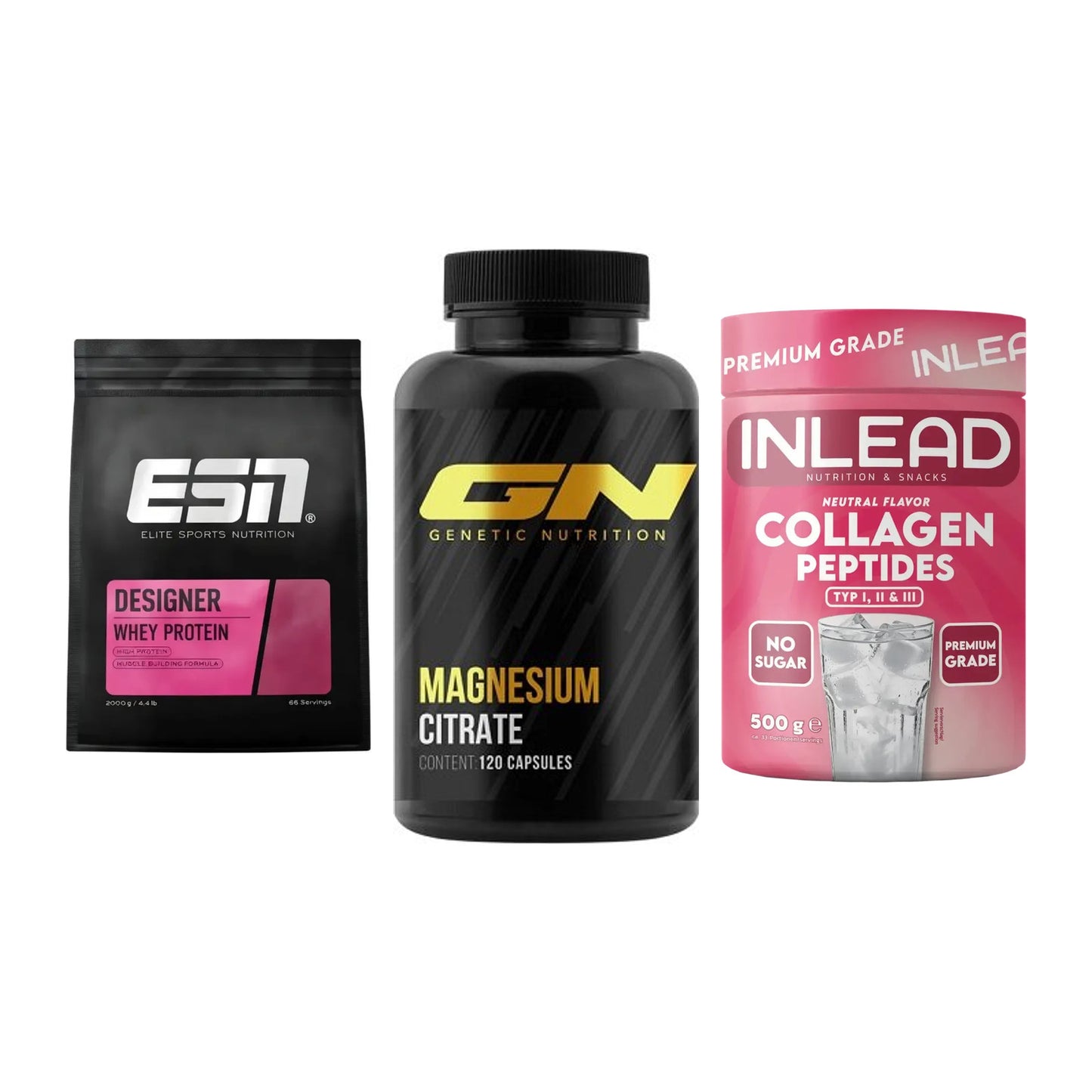 Regenerations-Set: ESN Designer + GN Magnesium + INLEAD Collagen – alle enthaltenen Artikel