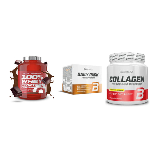 Regenerations-Set: Scitec 100% + BioTech Daily + BioTech Collage – alle enthaltenen Artikel