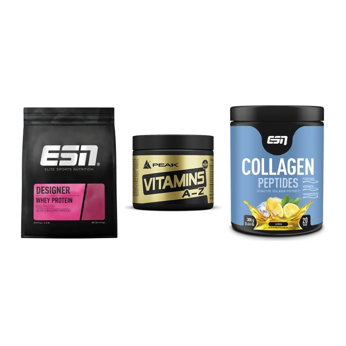 Regenerations-Set: ESN Designer + Peak Vitamin + ESN Collagen – alle enthaltenen Artikel