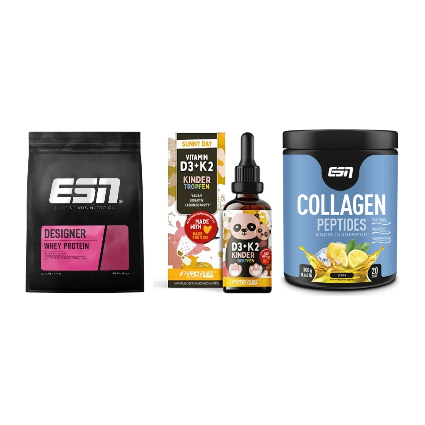 Regenerations-Set: ESN Designer + ProFuel VITAMIN + ESN Collagen – alle enthaltenen Artikel