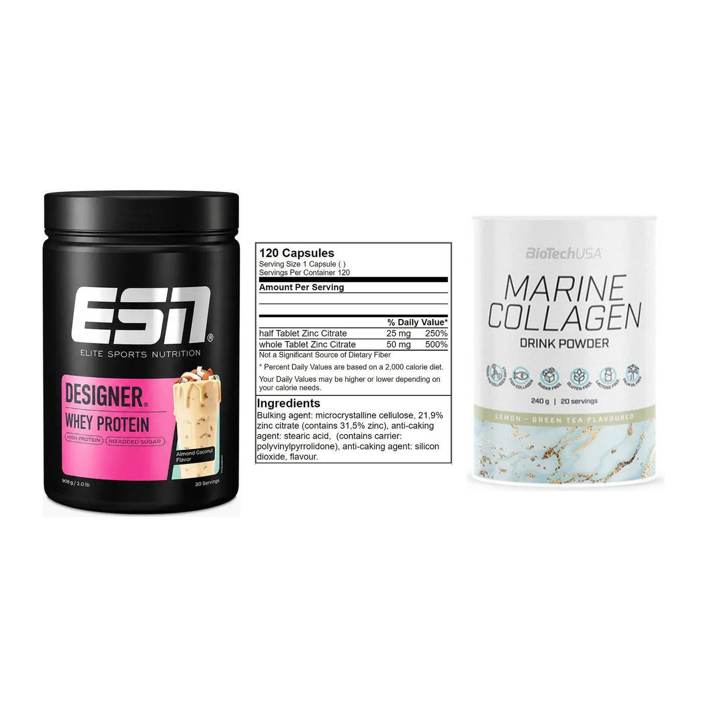 Regenerations-Set: ESN Designer + GN Zinc Citrate + BioTech Marine – alle enthaltenen Artikel
