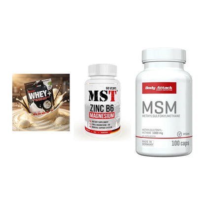 Regenerations-Set: Sinob Honest + MST Zinc + Body Attack MSM – alle enthaltenen Artikel