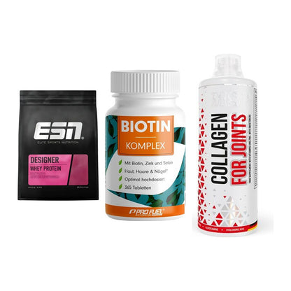 Regenerations-Set: ESN Designer + ProFuel BIOTIN + MST Collagen – alle enthaltenen Artikel