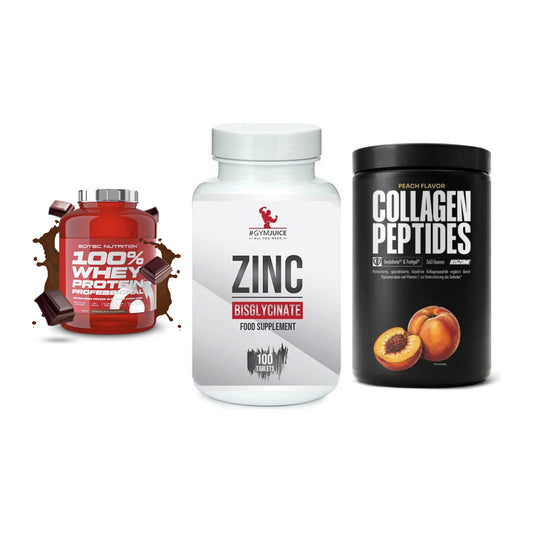 Regenerations-Set: Scitec 100% + #GYMJUICE ZINC + Big Zone – alle enthaltenen Artikel