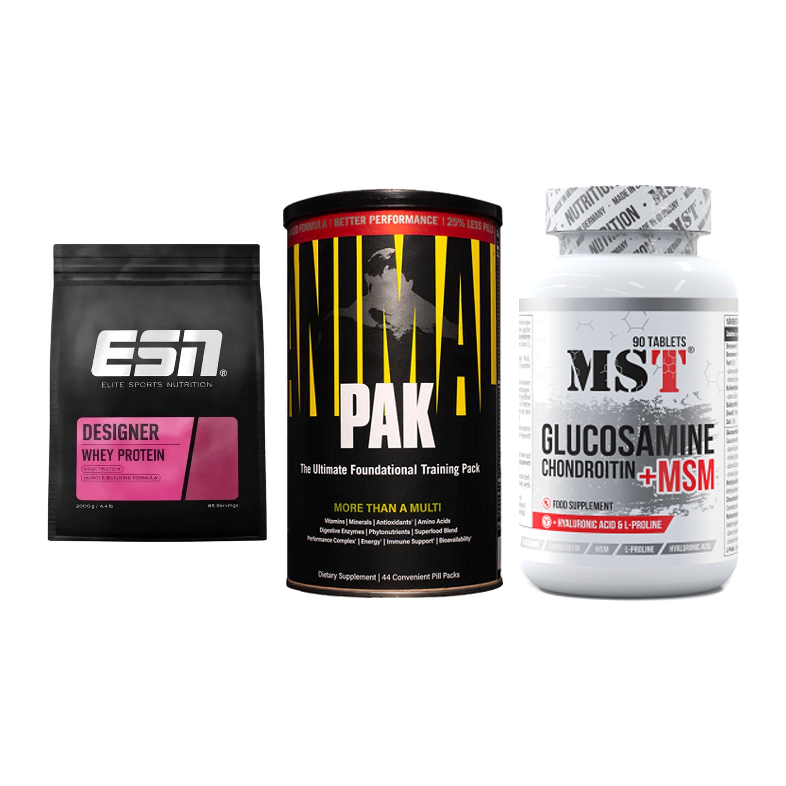 Regenerations-Set: ESN Designer + Universal + MST Glucosamine – alle enthaltenen Artikel