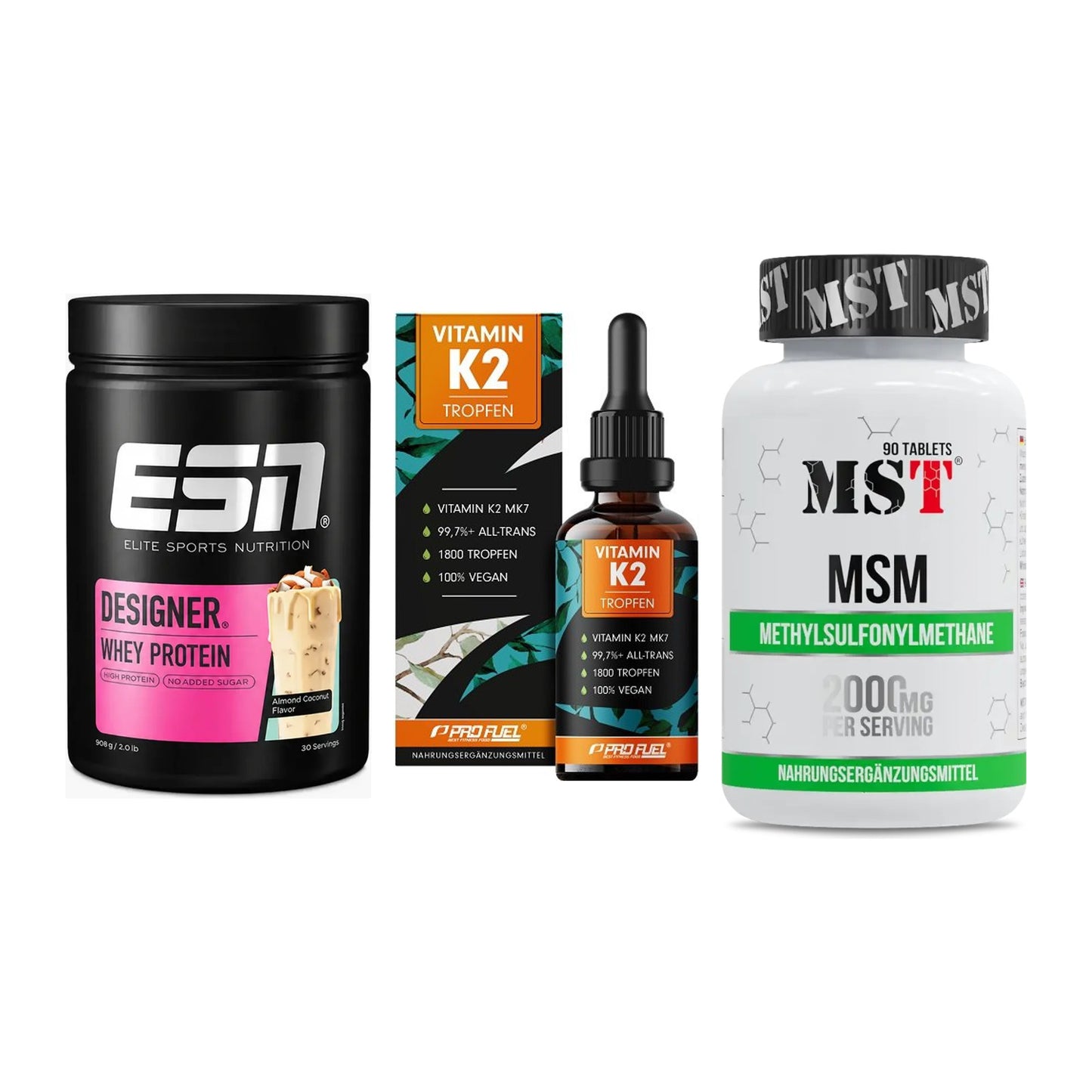 Regenerations-Set: ESN Designer + ProFuel Vitamin + MST MSM 2000 / – alle enthaltenen Artikel