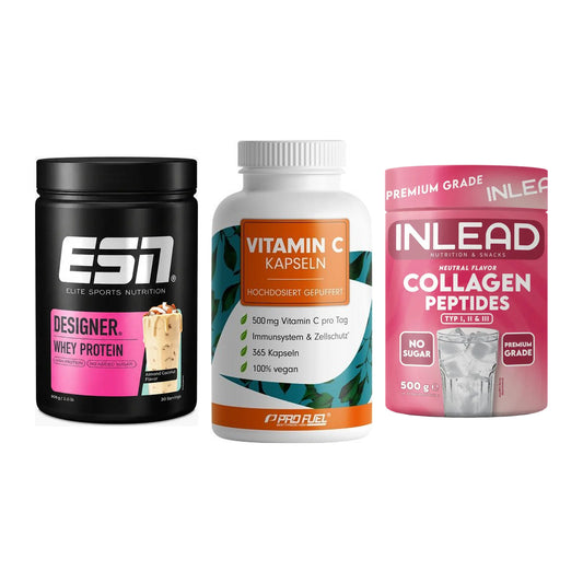 Regenerations-Set: ESN Designer + ProFuel Vitamin + INLEAD Collagen – alle enthaltenen Artikel