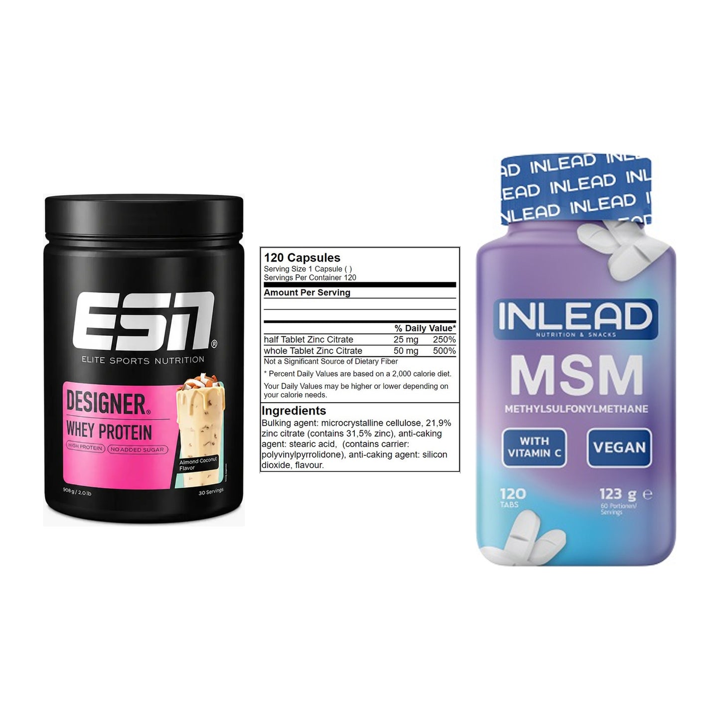 Regenerations-Set: ESN Designer + GN Zinc Citrate + INLEAD MSM – alle enthaltenen Artikel