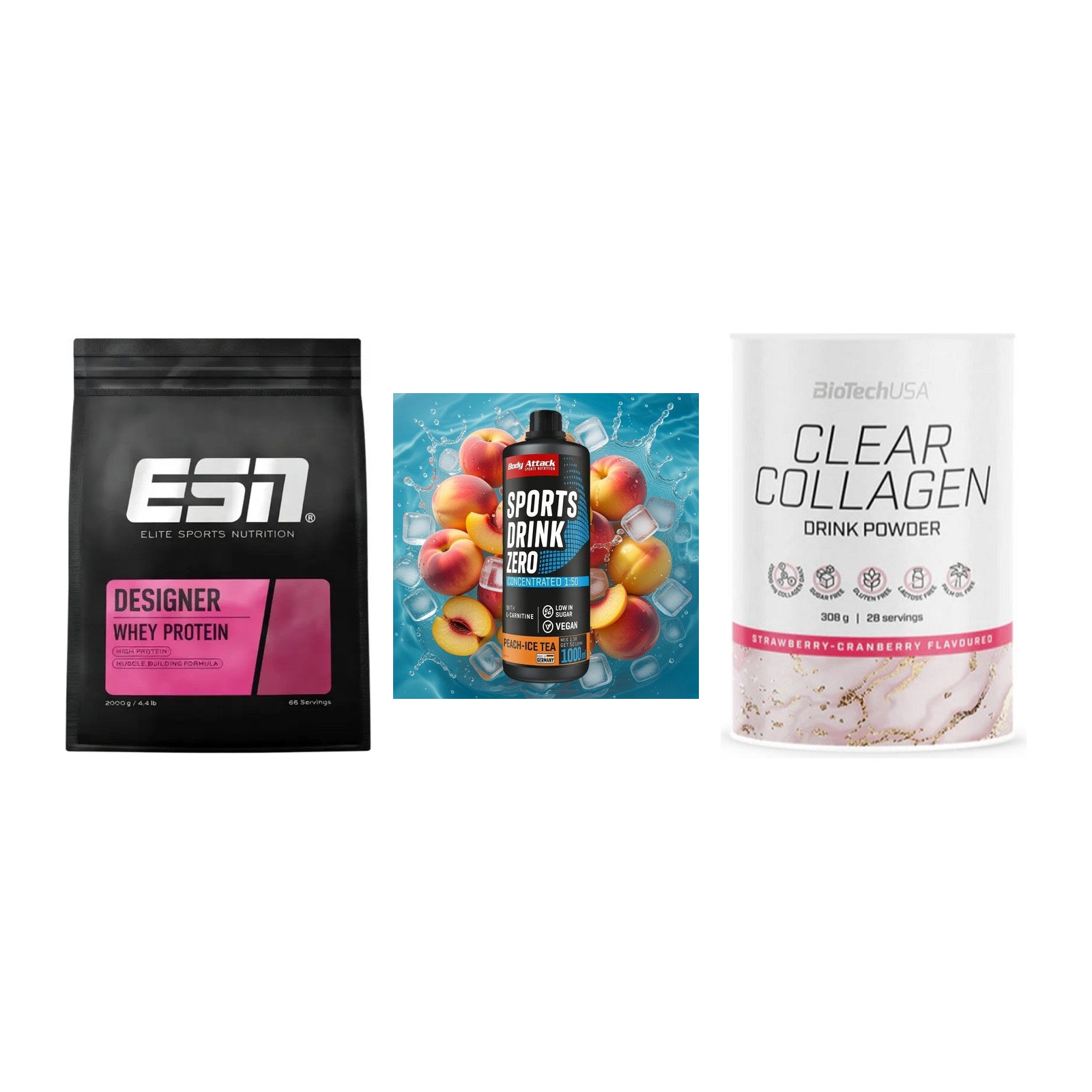 Regenerations-Set: ESN Designer + Body Attack + BioTech Clear – alle enthaltenen Artikel