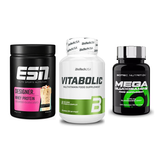 Regenerations-Set: ESN Designer + BioTech Vitabol + Scitec Mega – alle enthaltenen Artikel