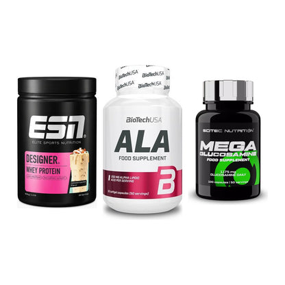 Regenerations-Set: ESN Designer + BioTech ALA + Scitec Mega – alle enthaltenen Artikel