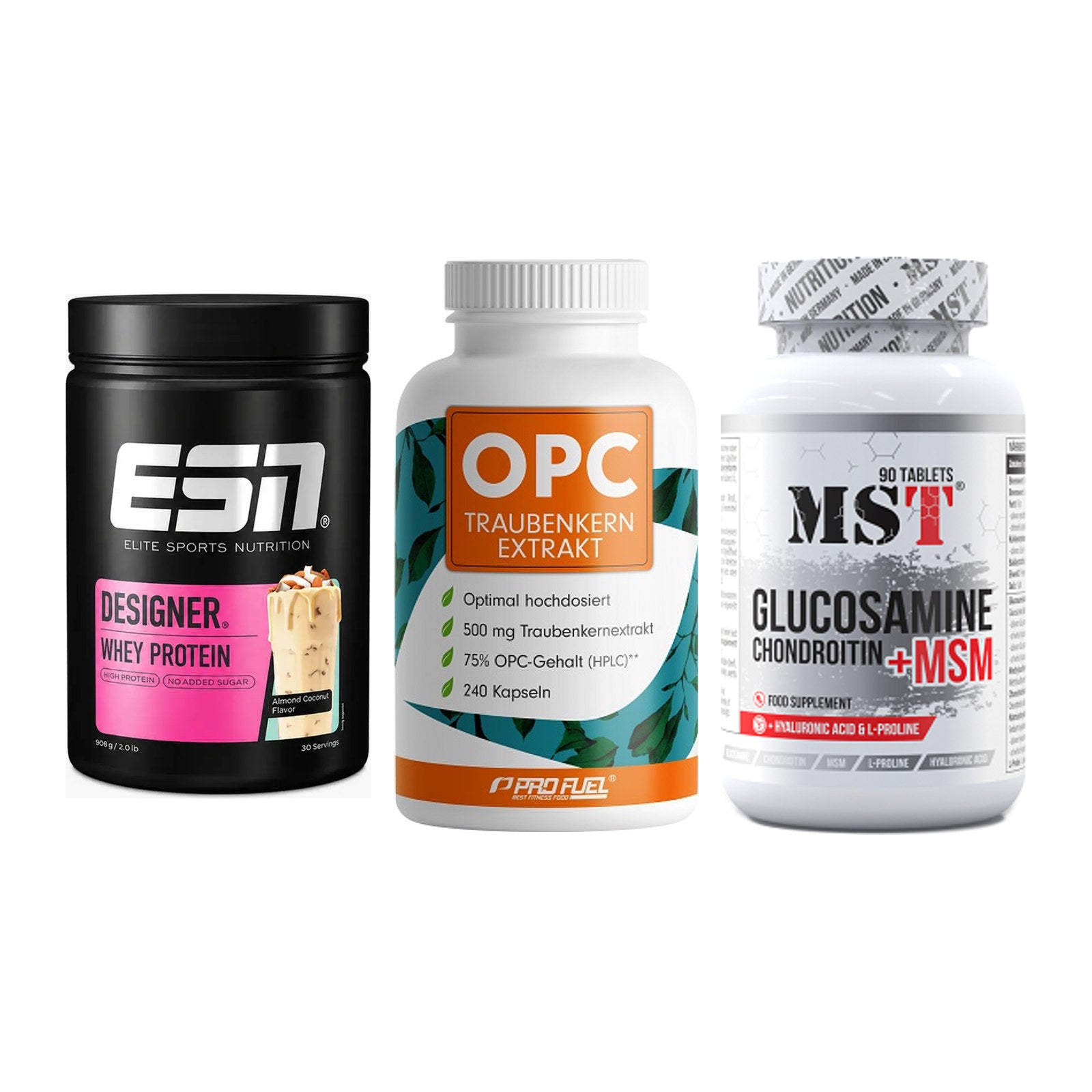 Regenerations-Set: ESN Designer + ProFuel OPC + MST Glucosamine – alle enthaltenen Artikel