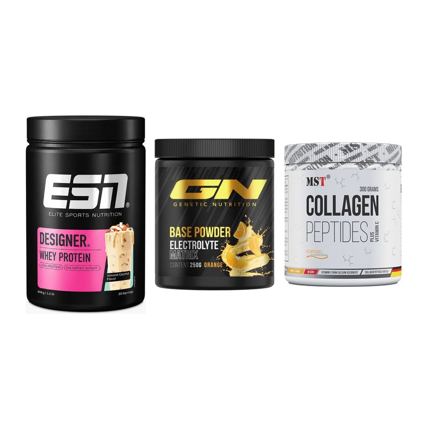 Regenerations-Set: ESN Designer + GN Base Powder + MST Collagen – alle enthaltenen Artikel