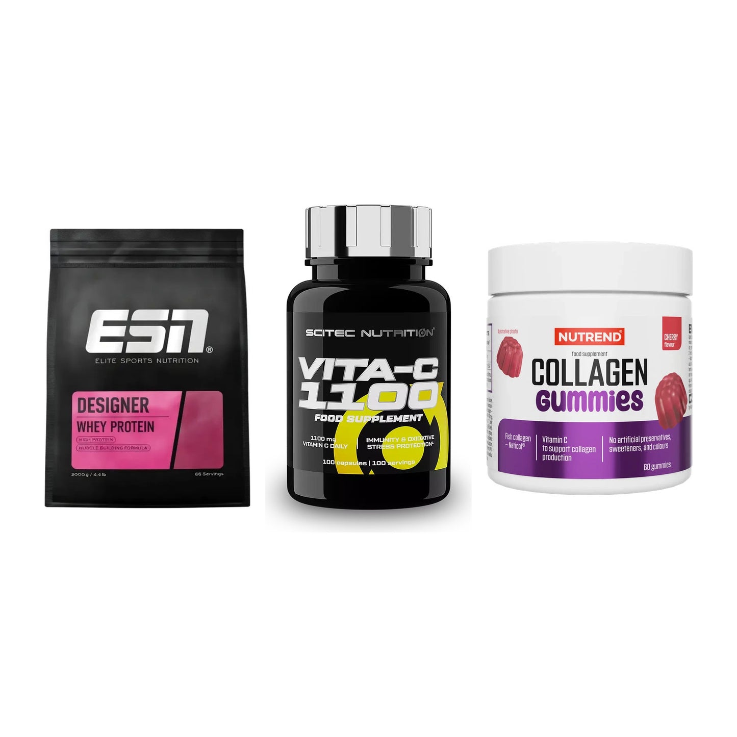 Regenerations-Set: ESN Designer + Scitec Vitamin + Nutrend Collage – alle enthaltenen Artikel