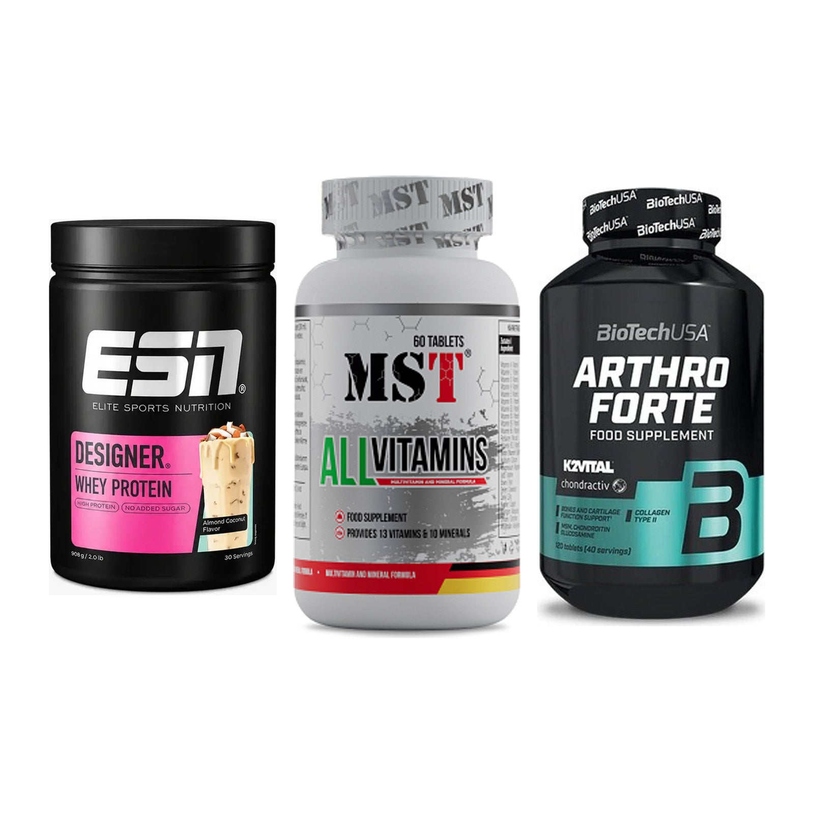 Regenerations-Set: ESN Designer + MST All Vitamin + BioTech Arthro – alle enthaltenen Artikel