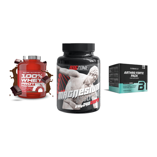 Regenerations-Set: Scitec 100% + Big Zone + BioTech Arthro – alle enthaltenen Artikel