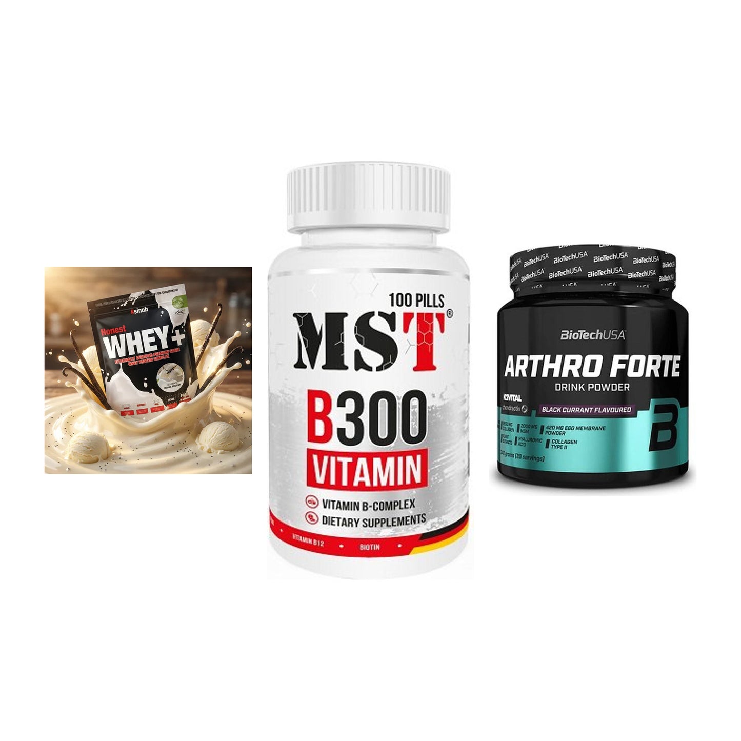 Regenerations-Set: Sinob Honest + MST B300 + BioTech Arthro – alle enthaltenen Artikel