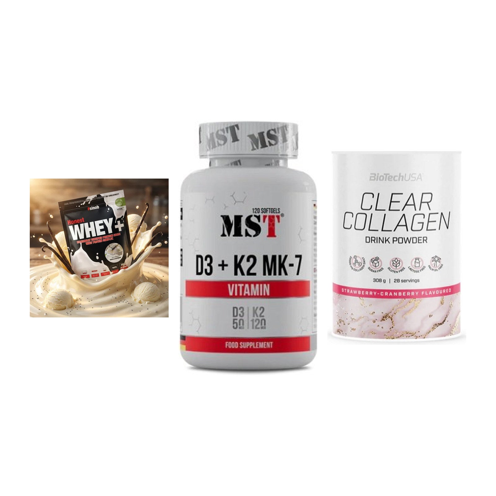 Regenerations-Set: Sinob Honest + MST Vitamin D3 + BioTech Clear – alle enthaltenen Artikel