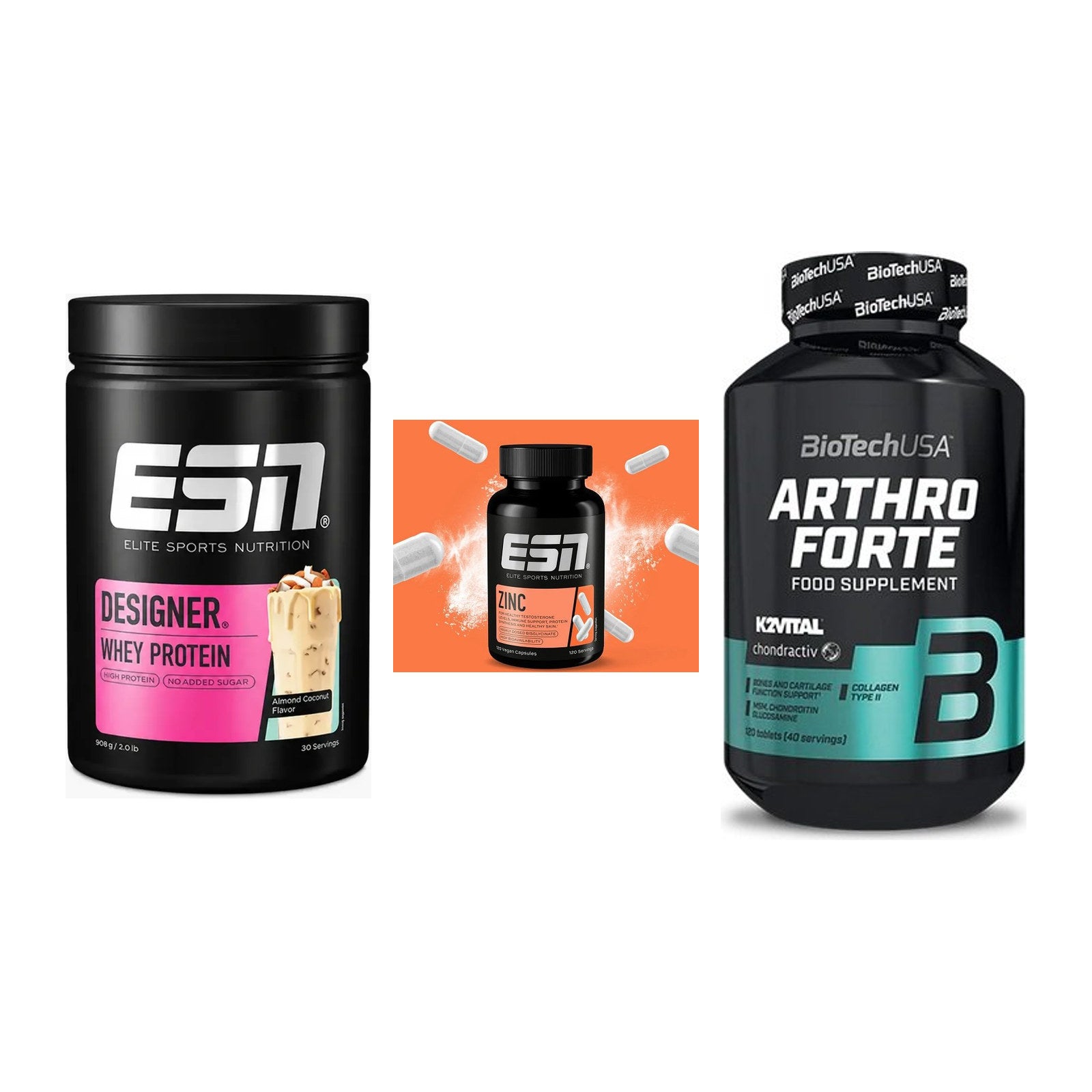 Regenerations-Set: ESN Designer + ESN Zinc + BioTech Arthro – alle enthaltenen Artikel