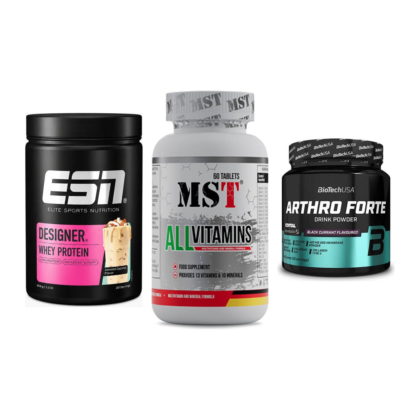 Regenerations-Set: ESN Designer + MST All Vitamin + BioTech Arthro – alle enthaltenen Artikel