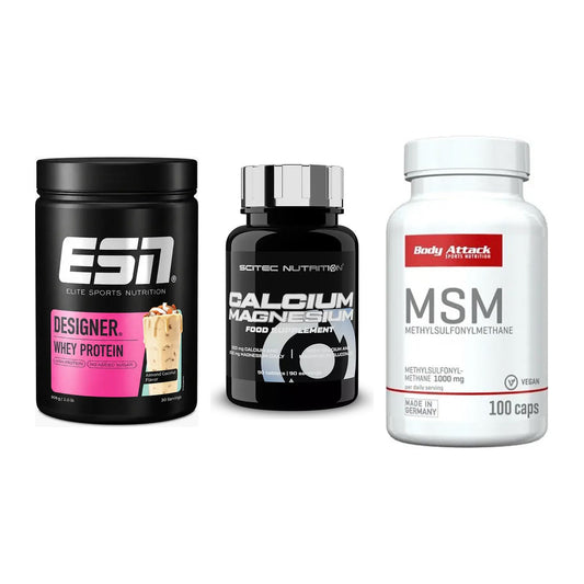 Regenerations-Set: ESN Designer + Scitec Calcium + Body Attack MSM – alle enthaltenen Artikel