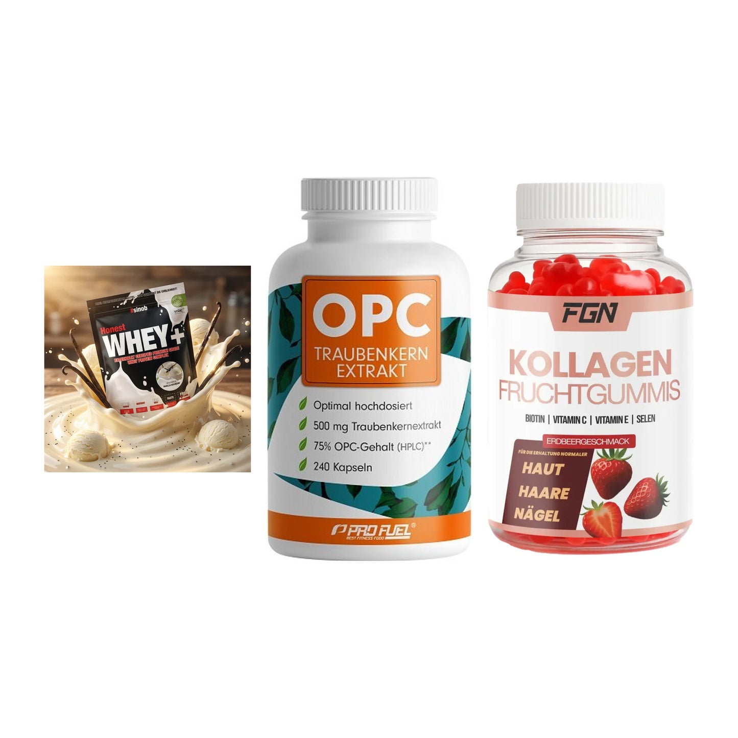 Regenerations-Set: Sinob Honest + ProFuel OPC + FGN Kollagen 60 – alle enthaltenen Artikel