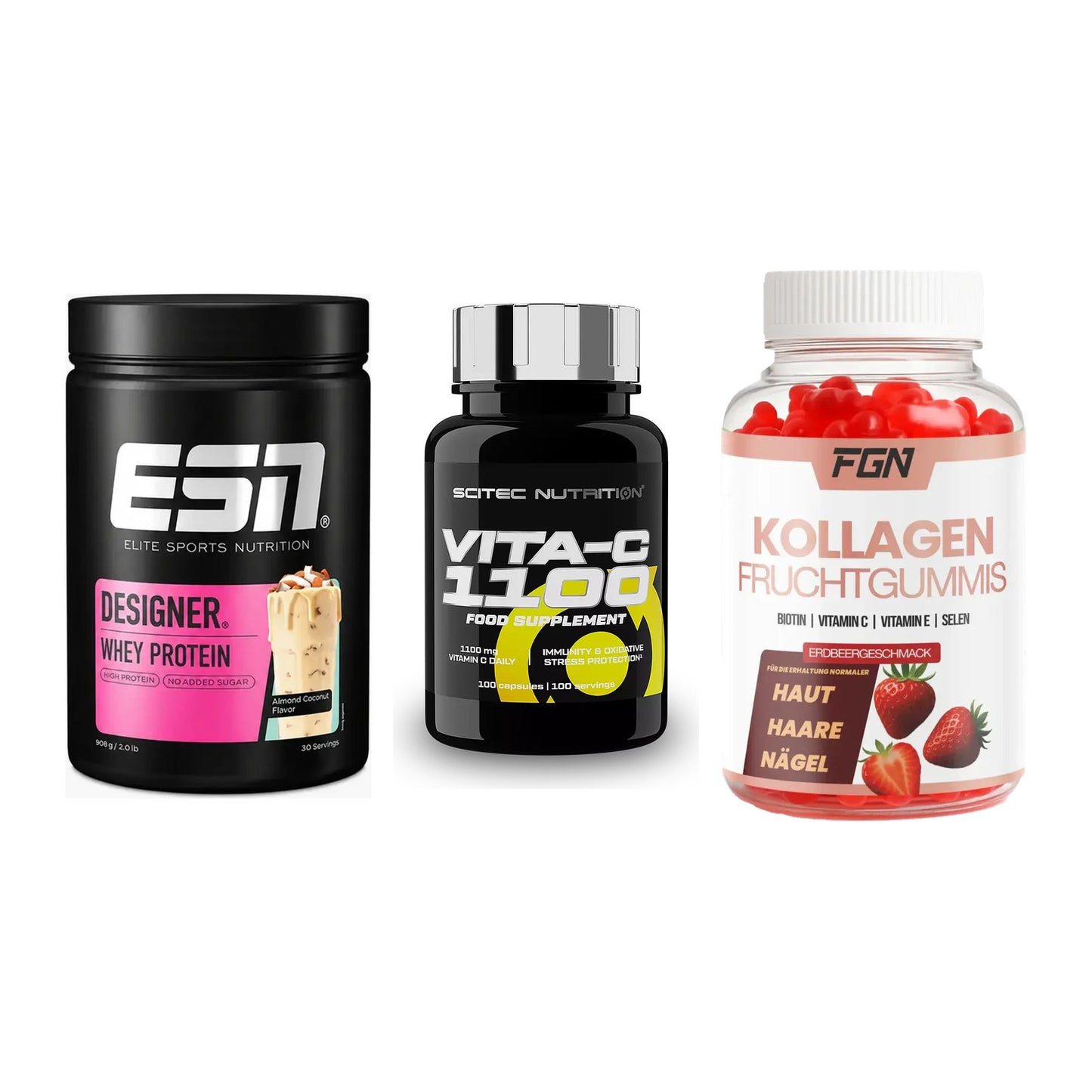 Regenerations-Set: ESN Designer + Scitec Vitamin + FGN Kollagen 60 – alle enthaltenen Artikel