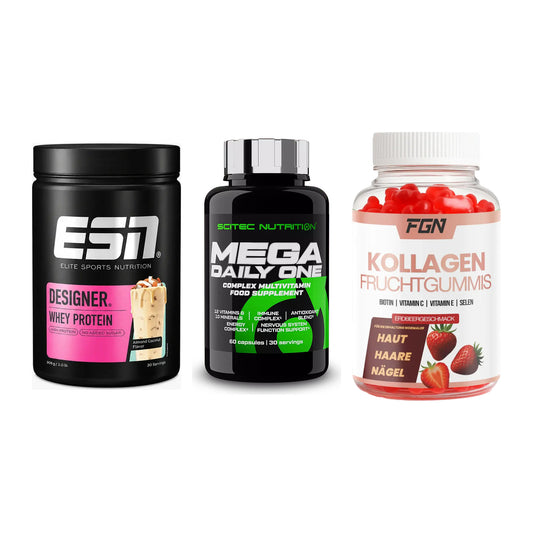 Regenerations-Set: ESN Designer + Scitec Mega + FGN Kollagen 60 – alle enthaltenen Artikel