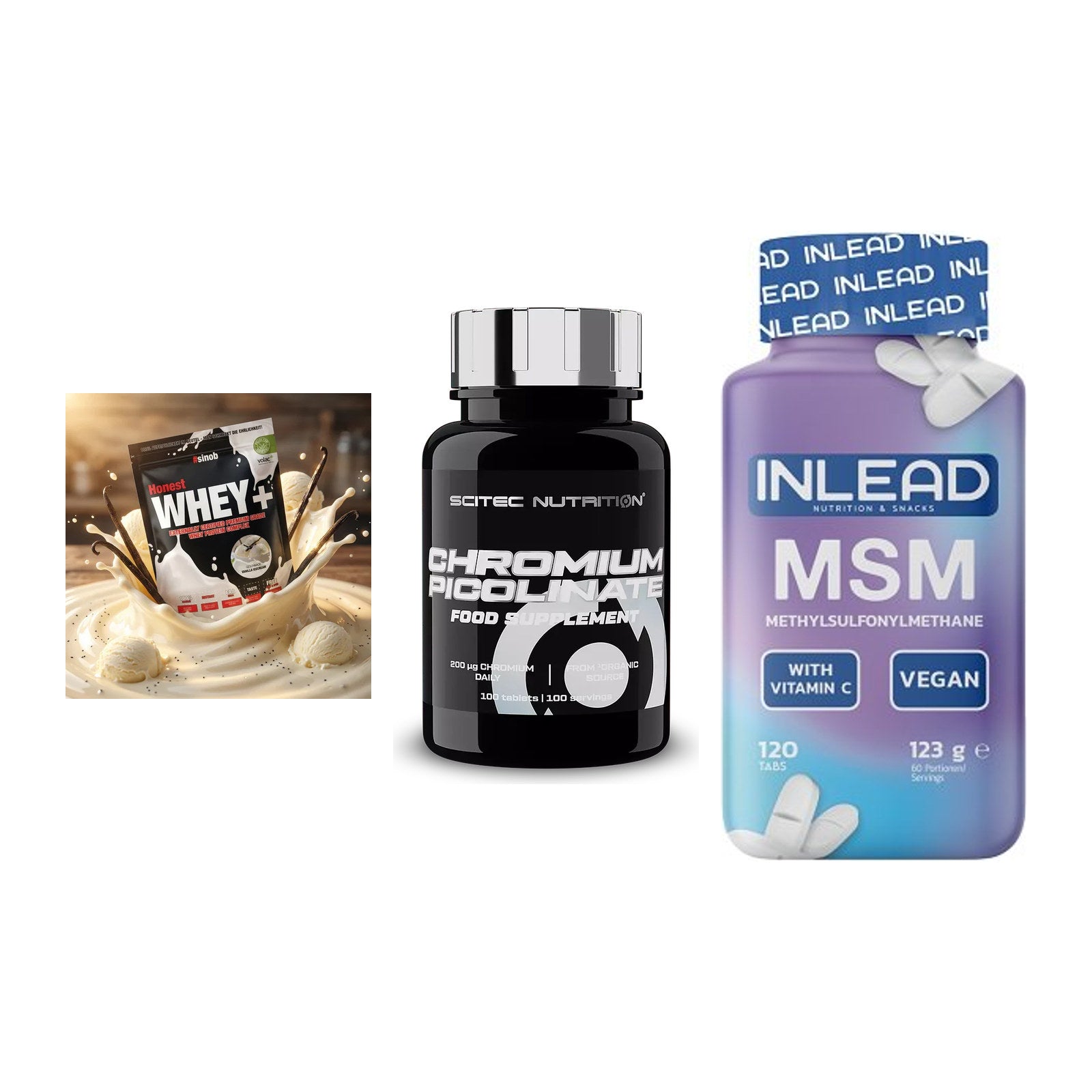 Regenerations-Set: Sinob Honest + Scitec Chromium + INLEAD MSM – alle enthaltenen Artikel