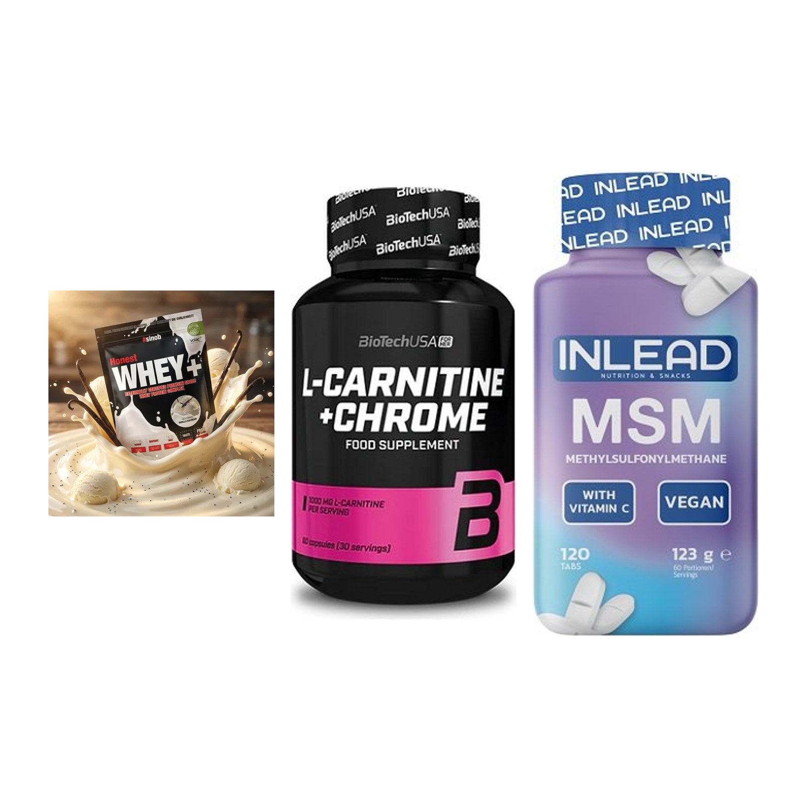 Regenerations-Set: Sinob Honest + BioTech L-Carni + INLEAD MSM – alle enthaltenen Artikel