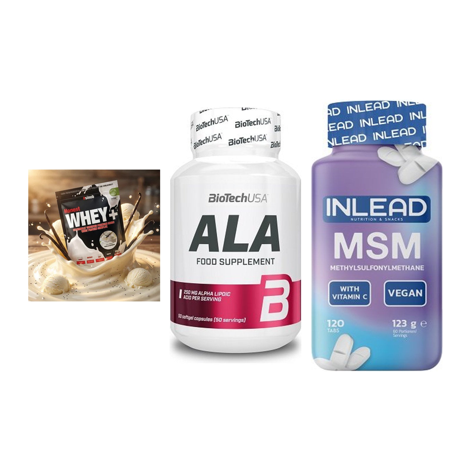 Regenerations-Set: Sinob Honest + BioTech ALA + INLEAD MSM – alle enthaltenen Artikel