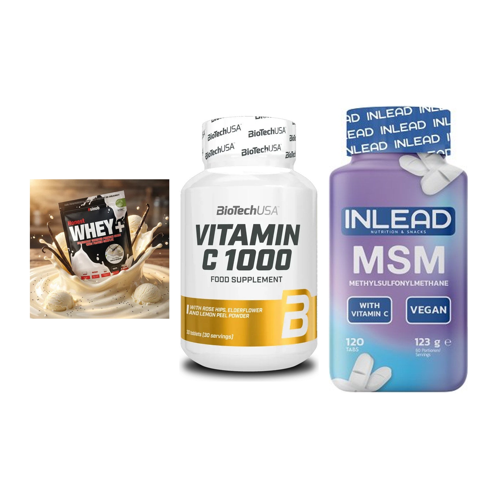 Regenerations-Set: Sinob Honest + BioTech Vitamin + INLEAD MSM – alle enthaltenen Artikel