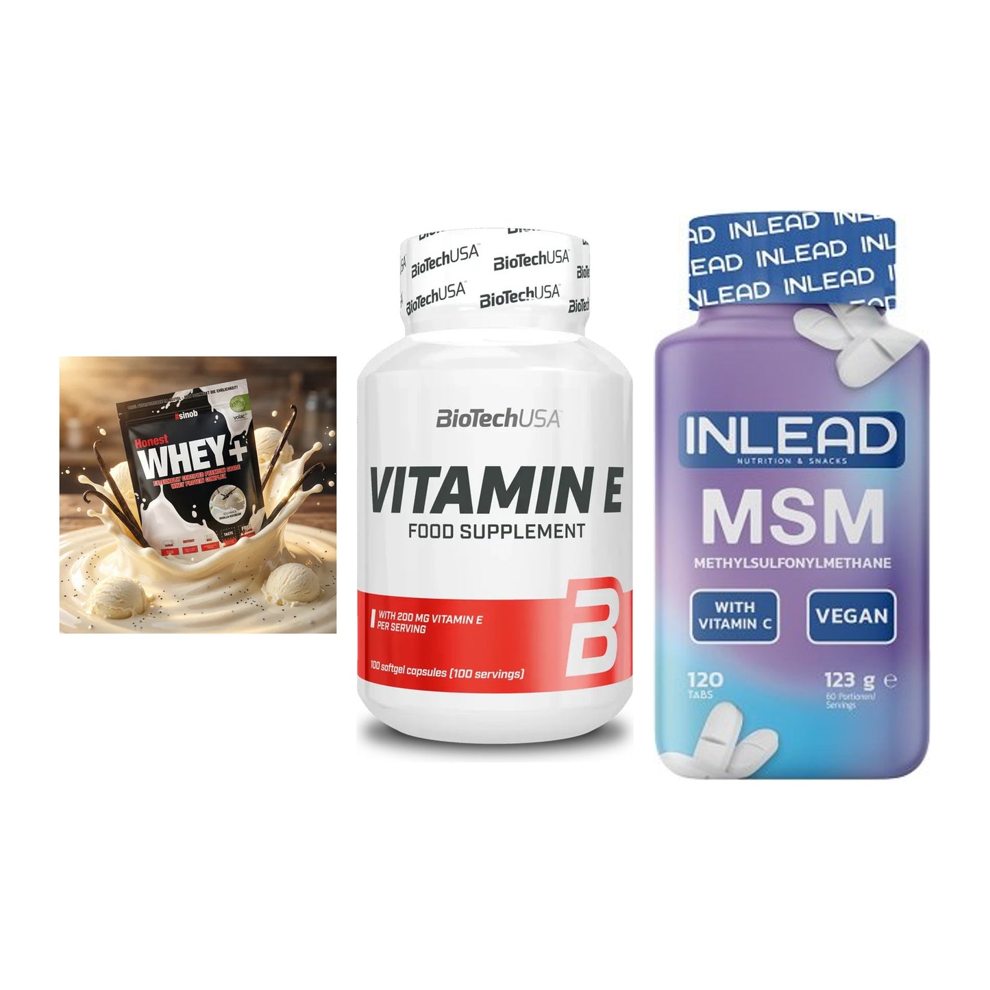 Regenerations-Set: Sinob Honest + BioTech Vitamin + INLEAD MSM – alle enthaltenen Artikel