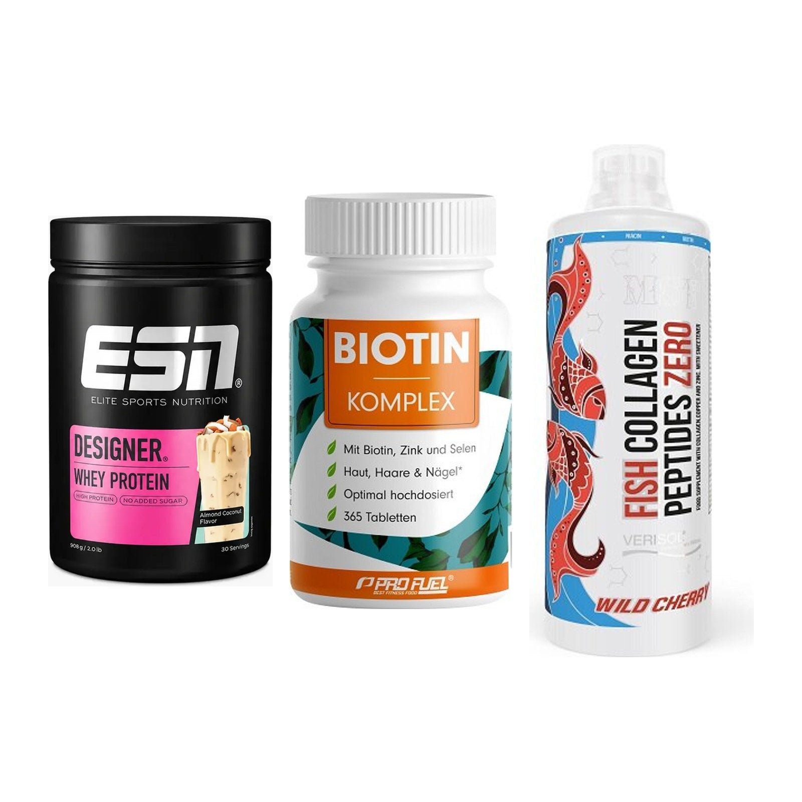 Regenerations-Set: ESN Designer + ProFuel BIOTIN + MST Fish – alle enthaltenen Artikel
