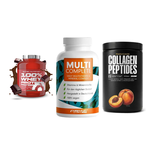 Regenerations-Set: Scitec 100% + ProFuel MULTI + Big Zone – alle enthaltenen Artikel
