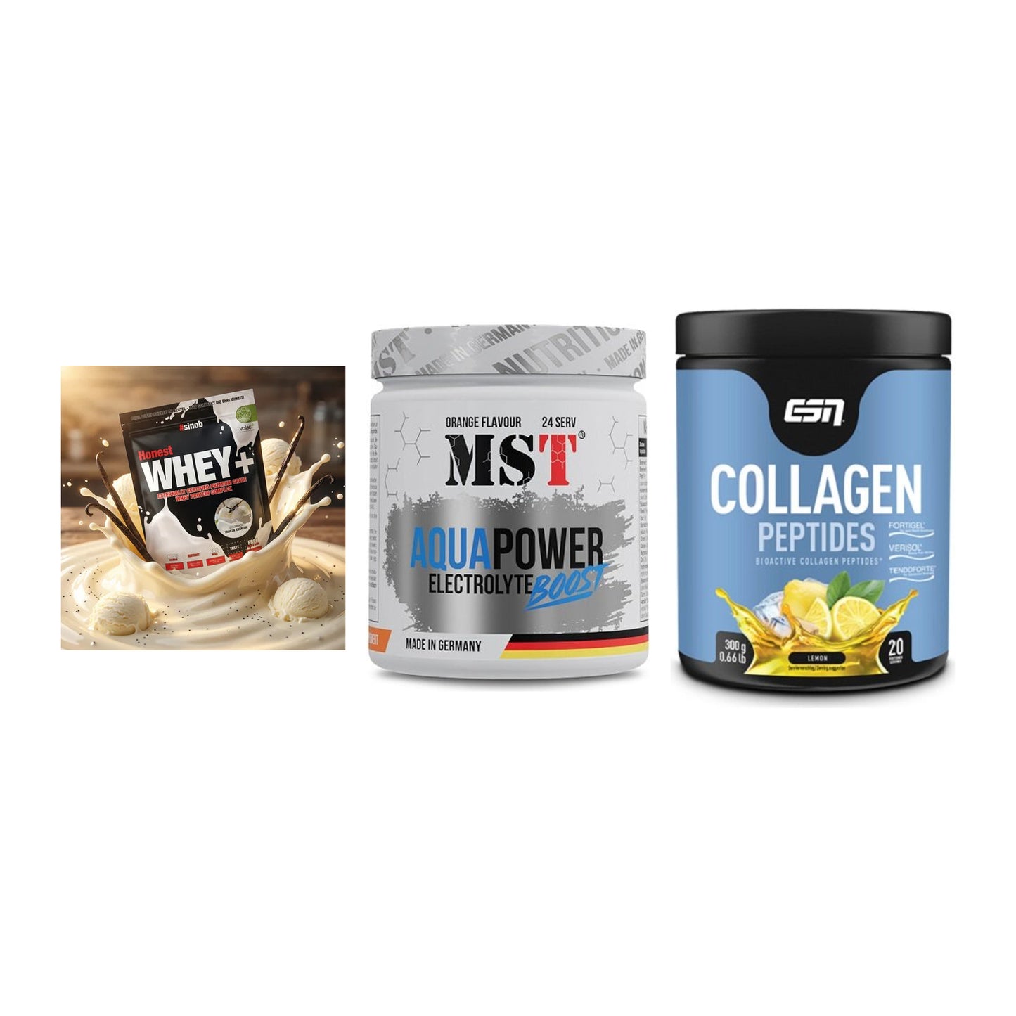 Regenerations-Set: Sinob Honest + MST Aqua Power + ESN Collagen – alle enthaltenen Artikel