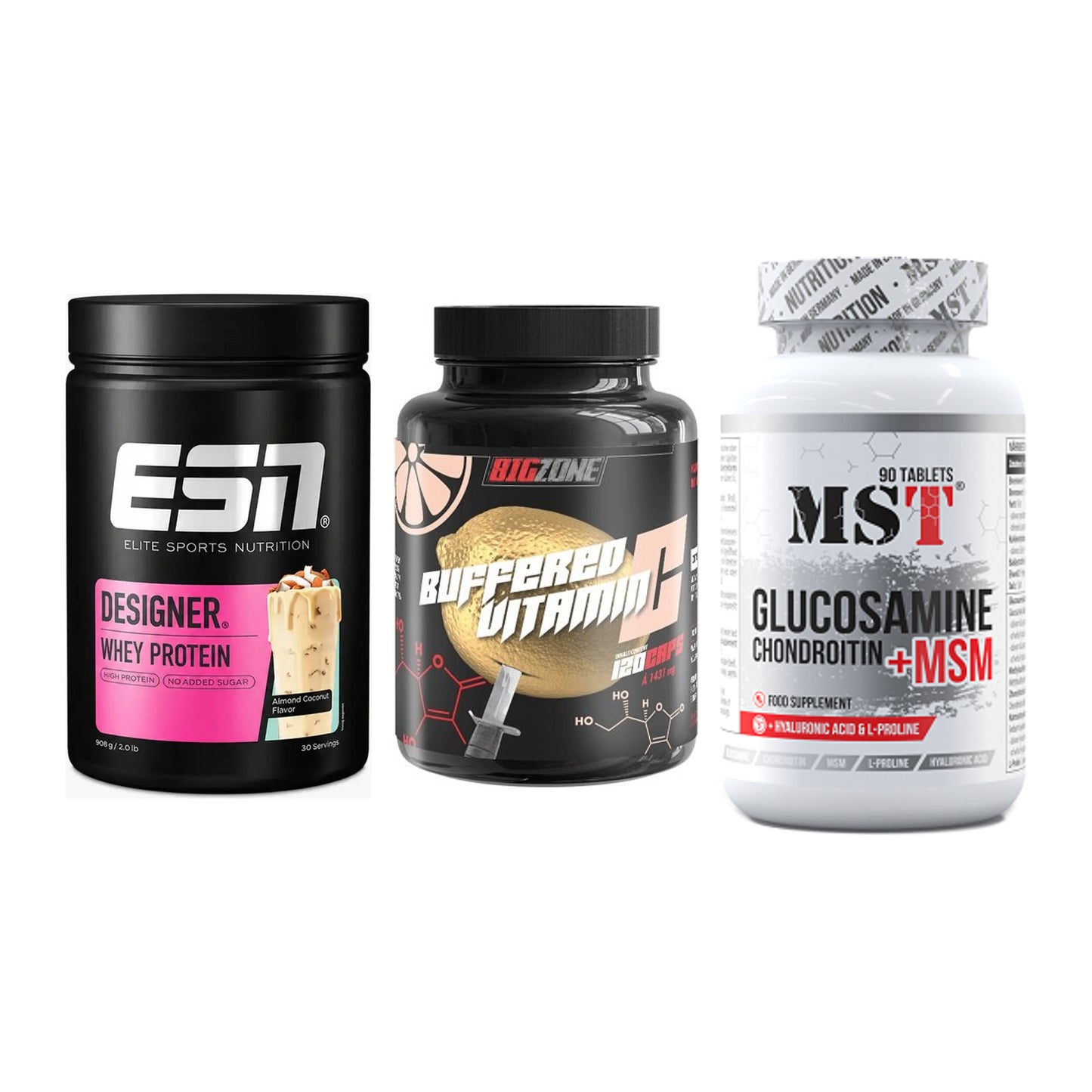Regenerations-Set: ESN Designer + Big Zone + MST Glucosamine – alle enthaltenen Artikel