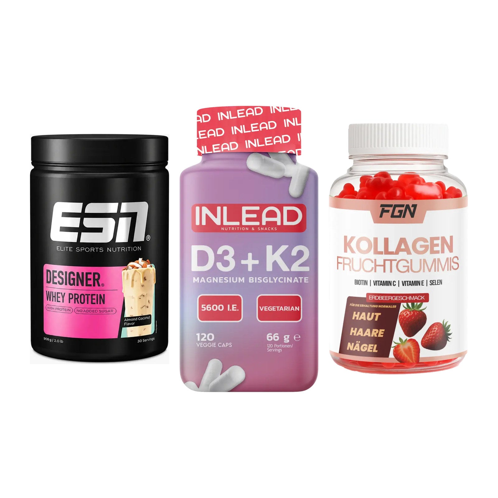 Regenerations-Set: ESN Designer + INLEAD Vitamin + FGN Kollagen 60 – alle enthaltenen Artikel
